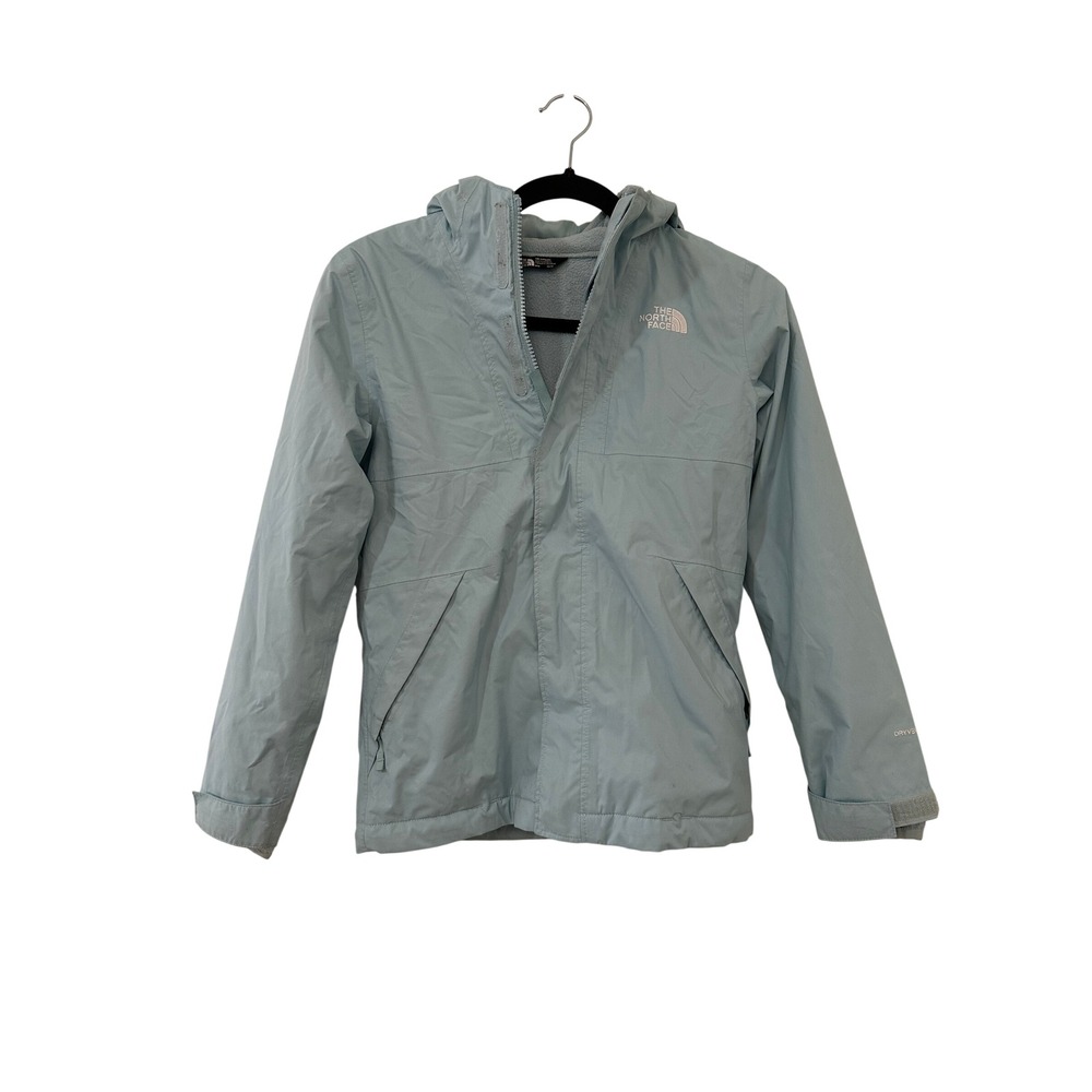 The North Face Girls DryVent Hooded Rain Jacket Blue Size M Outdoor Utility